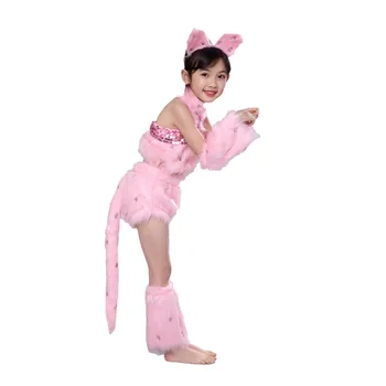 4 krāsas kaķis cosplay meitenēm seksīga kaķu meitene cosplay kostīmi dzīvnieku deju tērpi bērniem halloween deju tērpi bērniem
