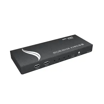 4 Port HDMI KVM slēdzis 4K 4096X2160@60Hz Karsto Taustiņu Auto Skenēšana USB Plugable 1080P ar 4 Vadu Komplekti 4 GAB 1 Keyborad Peles