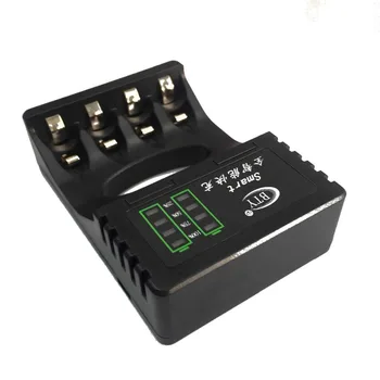4 Slots LED Power Displejs USB Smart Lādētājs AA AAA 5 Vai 7 ciparu Akumulatora Saprātīga ātri Ātri Maksas Melns
