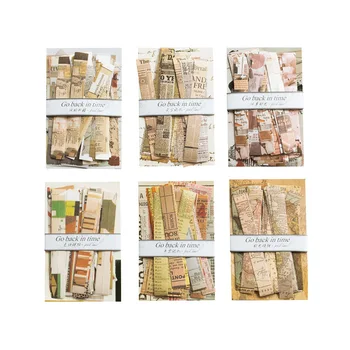 40 Gab./komplekts Vintage Vēstnesis Uzlīmes RetroTicket Kartes, Uzlīmes Scrapbooking Dienasgrāmata Jouranl Dekoratīvās Kancelejas preces Uzlīmes