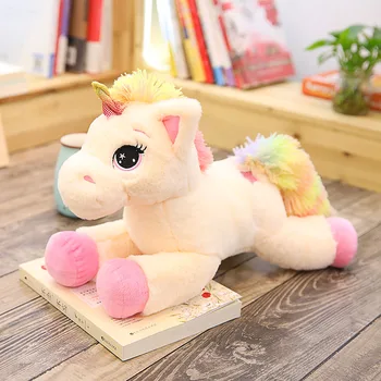40cm/60cm/80cm lucky star unicorn varavīksnes zirgu gudrs pildījumu dzīvnieku plīša rotaļlietas, bērnu, plīša rotaļlietas, dzimšanas diena dāvanas, mājas dekoru supplie