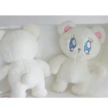 40cm gudrs mīksta plīša white bear rotaļlietas Japāņu anime attēls Komiksu acis, Lāča lelle, rotaļlietas bērniem, bērnu meitenes dzimšanas dienas dāvana