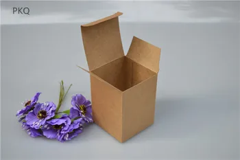 40pcs Jaunu Mazo Kraft papīra kastē brūna kartona kastes, ar rokām darinātas sveces kastē balti kraftpapīra dāvanu kastē Tukšu iepakojumu kastes kosmētika