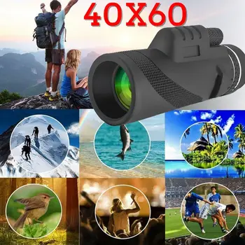 40X60 Day & Night Vision Dual-Fokusa HD Optika Tālummaiņa Monokulāri Teleskopu Ūdensizturīgs Super Skaidrs, Āra Medības