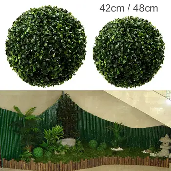 42/48cm Mākslīgo Zaļo Zāli Bumbu Topiary Karājas Vainags Mājas Pagalmā Kāzu Dekorācijas, Augu Ornaments