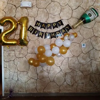 42pcs folija bumbiņas lateksa baloni daudz laimes dzimšanas dienā apdare baloons partiju alus folija baloni jaunu modes ballon anniversaire