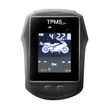 433.92 MHz TPMS Motociklu 116psi Reālā laika USB Digitālais Riepu Spiediena kontroles Sistēma Riepu LCD Displejs Ar 2 Ārējiem devējiem