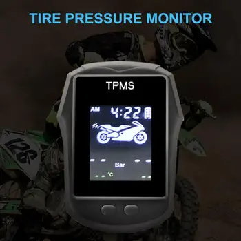 433.92 MHz TPMS Motociklu 116psi Reālā laika USB Digitālais Riepu Spiediena kontroles Sistēma Riepu LCD Displejs Ar 2 Ārējiem devējiem