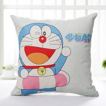 45*45 cm Doraemon Rīcības Attēls plīša rotaļlietas, multfilmas Dzīvojamā istaba kulons gudrs linu spilvena segums kids Guļamistaba Dekorēšana lelles