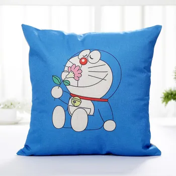 45*45 cm Doraemon Rīcības Attēls plīša rotaļlietas, multfilmas Dzīvojamā istaba kulons gudrs linu spilvena segums kids Guļamistaba Dekorēšana lelles