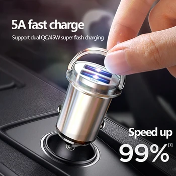 45 w Magsafe Bezvadu lādēšanas USB Auto Lādētājs iPhone 12 Ātri Uzlādēt 4.0 3.0 Supercharge SCP Ātri PD USB C Automašīnas Tālruņa Lādētājs