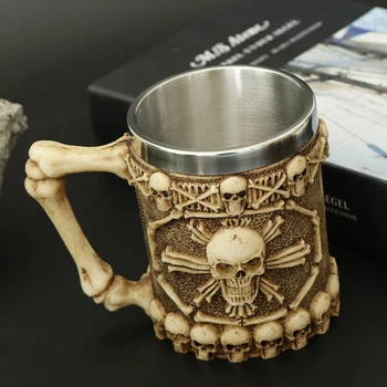 450ml 3D Viking Galvaskausa Krūze Dzērienu Kausa Tankard Alus Dzērieni, Bārs, Piederumi Kafijas Māja Dekors Gaisa Augu Pot