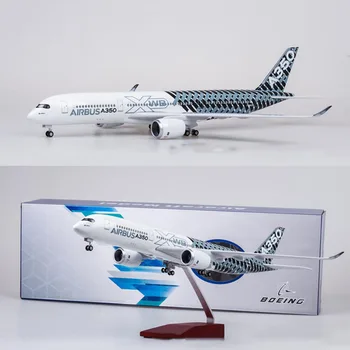 47CM 1/142 Lidmašīna Airbus A350 Prototips XWB Aviosabiedrības Modeli Gaismas Lējumiem Lidmašīnu pasažieru lidmašīna Savākšanas Zēni Pieaugušo Rotaļlietas Displejs