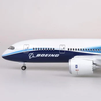 47CM Lidmašīnas Modeli, Rotaļlietas 787 B787 Dreamliner Lidaparāta Modeli Ar Gaismas un Riteņu izkraušanas rīku 1/130 Mēroga Lējumiem Sveķu Plaknes