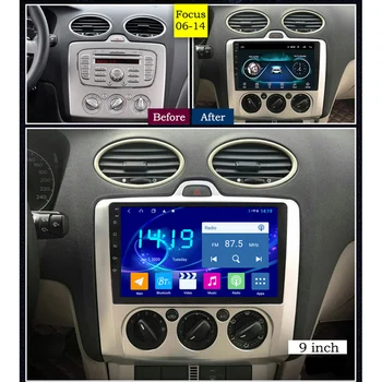 4G + 64G IPS android auto radio Ford Focus 2 2006-autoradio GPS navigator DVD multimediju coche audio auto stereo carplay
