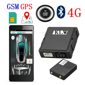 4G GSM Viedtālrunis divvirzienu Auto Signalizācija Dzinēja iedarbināšanas Pogu GPS GPRS tāliem 2. Drošības Sakaru Automobiļu PKE