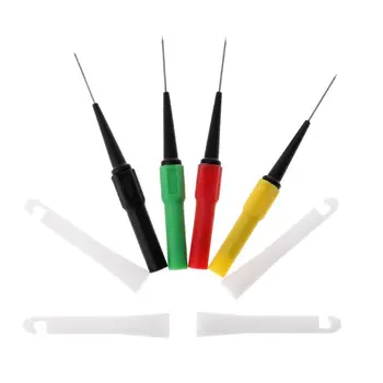 4gab 0.7 mm Pīrsings Zondes Komplekts Multimetrs Pildspalvu Zondes Mini Wire Piercer Auto Remonts Testa Līnija Zondes Rīks