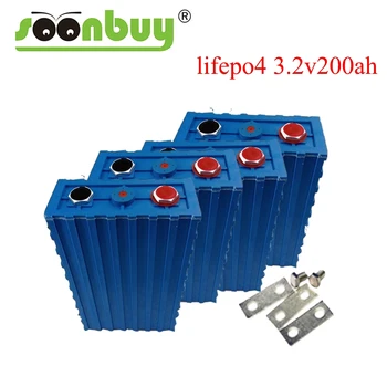 4GAB 3.2V200ah LiFePO4 Uzlādējams Akumulators šūnu 200AHA Plastmasas 12v200AH 24V pack EV saules baterijas ar MUMS, ES AU Nodoklis-bezmaksas
