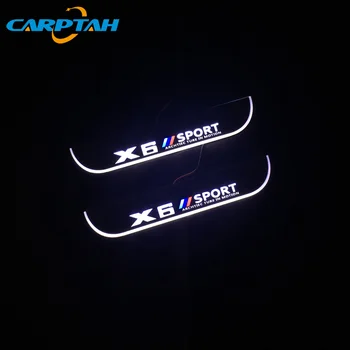 4GAB Akrila Moving LED Laipni Pedāli Auto Pretnodiluma Plāksnes Pedāli, Durvis, Palodzes Ceļš, Gaisma, Lai BMW X6 E71, E72, F16 F68 2008 - 2019