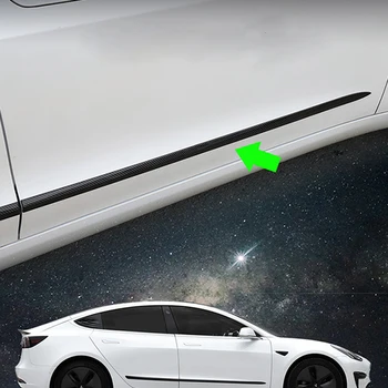 4gab Auto Virsbūves Sānu Apdares Lentes ABS Uzlīme Anti-scratch Sloksnes Vāka Dekoratīvā Plāksteris Eksterjera Modifikāciju attiecībā uz Tesla Model 3