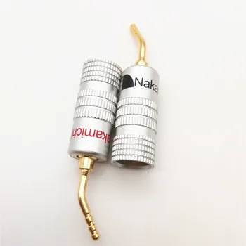 4gab/daudz 2mm Banana Plug Nakamichi vara apzeltīts Skaļruņu Skrūvju Bloķēšanas savienotājs Eņģelis vadu pin tipa audio pastiprinātāju plug
