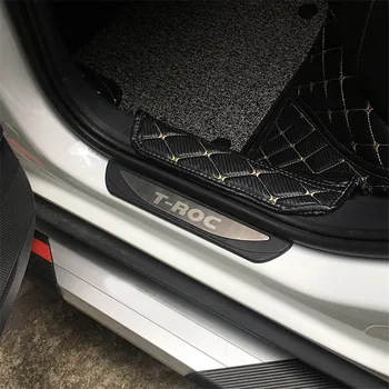 4gab/daudz ABS Nerūsējošā Tērauda Durvis, Palodzes pedāli Pretnodiluma Plāksnes 2018 2019 Volkswagen VW T-ROC A11 auto piederumi