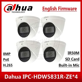 4GAB/daudz Dahua IPC-HDW5831R-ZE 4K 8MP POE SD Iebūvēts Mikrofons 2.7 mm ~12mm motorizētu Objektīva IR50m IP67 Drošības Kameru IPC-HDW5231R-ZE