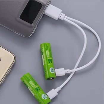 4gab/daudz Karstā jauns 1,2 V AA uzlādējamas baterijas 1000mAh USB Ni-MH uzlādējams akumulators ar Micro-USB uzlādes kabelis