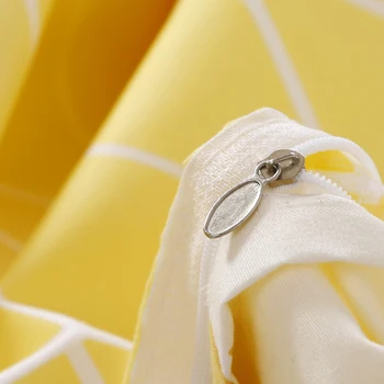 4gab Dzeltens Gultas Komplekti Krēms Ziedu un Dzelteno Ģeometriskā Atgriezeniska Ziedu Sega sedz Mīksts Komplekts Mājas Tekstila Mierinātājs Vāciņu