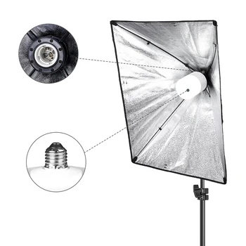 4gab Fotogrāfija LED Lampas, Spuldzes Nepārtrauktu Apgaismojumu, Bez Mirgošanas Baltu Gaismu Softbox Foto, Video Studija,110V-240V
