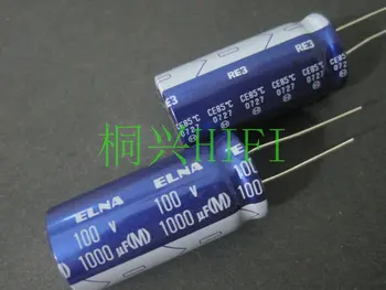 4gab JAUNAS ELNA RE3 100V1000UF 18X40MM audio elektrolītiskos kondensators 1000uF/100V zila mantija re3 1000UF 100V