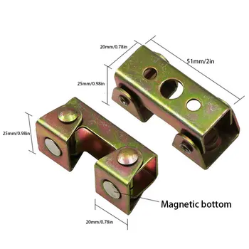 4gab Magnētisko V-Veida Skavas V-Veida Metināšanas Turētājs Metināšanas Armatūra Regulējama Magnētiskā V-Kluči, Rokas Instrumenti Metālapstrādes Instruments