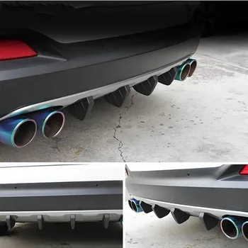4gab PVC Automašīnas Aizmugurējā Bufera Difuzoru Nulles Aizsargs Segtu Molding Apdares Uzlīmēm, Auto Piederumi, Auto-Styling Spoileris