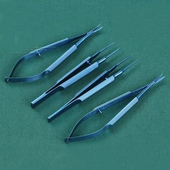 4gab/set 14cm Titāna microsurgical mikroķirurģijas instrumenti, instrumentu Komplekts, šķēres, adatu turētājs knaibles