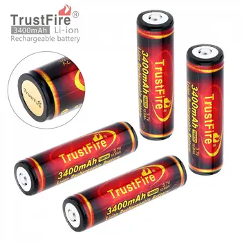 4gab TrustFire 3,7 V 3400mAh 18650 Li-jonu Akumulators ar Augstu Kapacitāti ar Aizsargāto PCB LED Lukturi /Lukturu