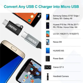 4gab/uzstādīt C Tipa (Sieviešu), Micro USB (Vīrietis) Maksas Sinhronizēt Pārvērst Savienotājs ar Keyring Samsung Galaxy S7/S7 Malas, Nexus 5/6