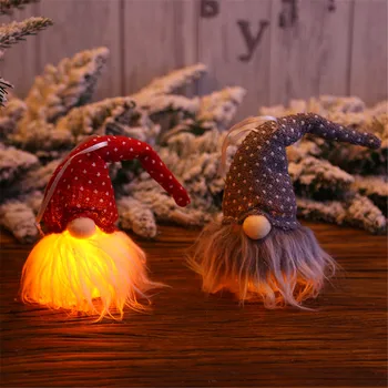 4gab ziemassvētku gnome nakts gaisma laimīgu jauno gadu apdare ночник для дома lampas veilleuse led nuit Ночник детский #EN18