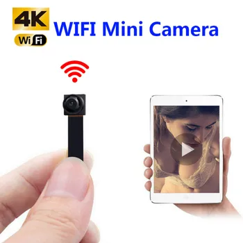 4K 1080P WiFi IP Mini Kameras Modulis Kustības DV P2P Kameru Video Ieraksti Home security mini videokamera, tālvadības pults nakts redzamības