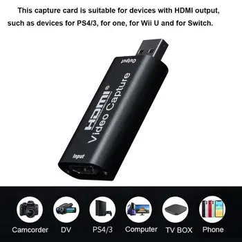 4k USB 2.0, HDMI Video Grabber Ierakstīt Lodziņā PS4 Spēle DVD Videokamera HD Kameras Uzņemšanas Ieraksta Tiešraidi