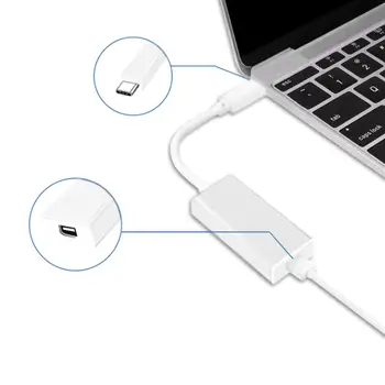 4K USB C Līdz Mini DP 60Hz USB 3.1 C Tipa, Lai Mini Display Port Adapter Thunderbolt Kabelis 3 Mini DP Pārveidotājs MacBook Pro