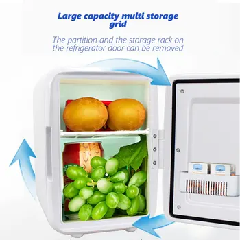 4L Auto Ledusskapis Mini Aukstā Un Siltā Mazs Ledusskapis Auto Mājās Divējāda lietojuma Maza Kopmītņu Sadzīves Ledusskapis