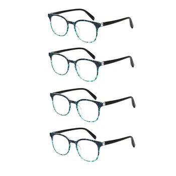 4Pack Modes lasīšanas brilles par vīriešiem un sievietēm, krāsains, iespiests rāmji, brilles 0.5 1.75 2.0 3.0 4.0
