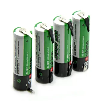 4pc/set Soshine AA NiMH 2500mAh 1.2 V uzlādējams akumulators ar tab Vietas, metināšanas akumulators