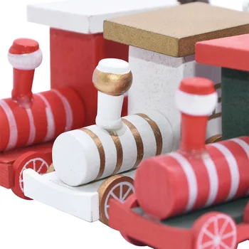 4Pieces Ziemassvētku Koka Vilcienu Mini Krāsotas Ziemassvētki Vilcienu Bērniem Vilciena Modelis, Transportlīdzekļa Rotaļlietas Jaunā Gada, Ziemassvētku Rotājumus Bērniem Dāvanas