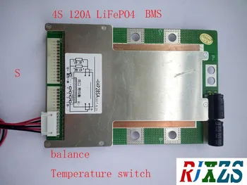 4S 120.A versija S LiFePO4 BMS/PCM/PCB akumulatora aizsardzībai plates 4 Iepakojumi 18650 Akumulatora Šūnu w/bilance w/Temp