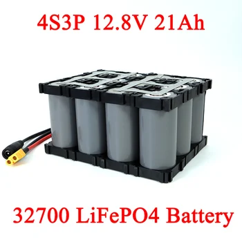 4S3P 12.8 V 21Ah 32700 Lifepo4 Akumulatoru ar 4S 20A Maksimālais 60A Līdzsvarotu BMS Elektrisko Laivu Nepārtraukta Strāvas Padeve 12V