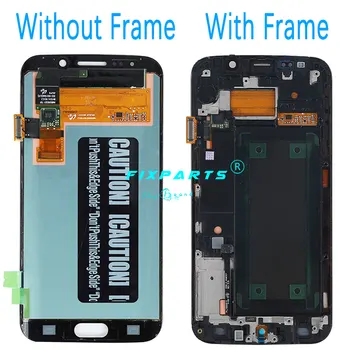 5.1 Samsung Galaxy S6 Malas LCD G925 G925F SM-G925F Displejs, Touch Screen Digitizer Montāža ar rāmi SAMSUNG S6 Malas LCD
