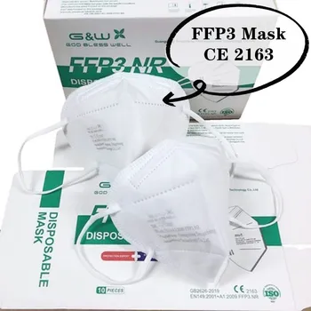 5-100gab FFP3 Respiratoru Kastes Maskas CE Sejas aizsargu Pieaugušo Resuable ar Daudzslāņu Sistēmas, Augstas Filtrācijas Individuāli Pack