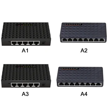 5/8 Port Gigabit Switch RJ45 Ethernet Switch 10/100Mbps Lan Centrmezglu, Slēdzi