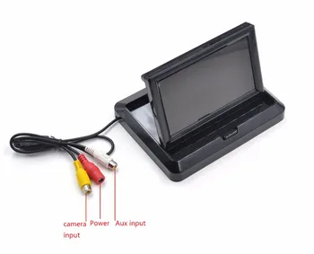 5 collu TFT LCD Krāsu Ekrāns Automašīnu Atpakaļskata monitors Atpakaļgaitas parkošanās monitors Salokāms dizains